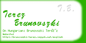 terez brunovszki business card